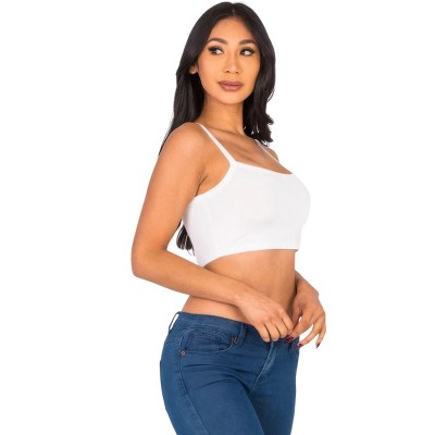 Slickblue Women's Ribbed Knit Cami Crop Top, Stretch Textured Fabric, Fitted Style, Multiple Colors Options, Size S-L