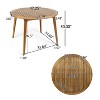 Christopher Knight Home Maura Outdoor Acacia Wood 5 Piece Dining Set with Water Resistant Cushion - 3 of 4