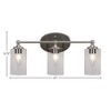 Toltec Lighting Capri 3 - Light Vanity in  Brushed Nickel with 4" Clear Bubble Shade - 2 of 2