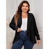 Women's Plus Size Fashion Knit Cardigan Sweater Casual Long Sleeve Cardigans Tops 2025 Loose Outwear Coat - 4 of 4