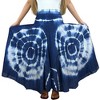 Agan Traders Women's Boho Summer Tie-dye High Waistband A Line Flared Maxi Skirt - 3 of 4