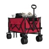 Folding Wagon Cart, 350 LB Capacity 10 Cu ft Utility Cart with Adjustable Handle, Collapsible Grocery Cart for Shopping Garden Camping - 2 of 4