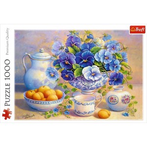 Trefl Blue Bouquet Jigsaw Puzzle - 1000pc - 1 of 3