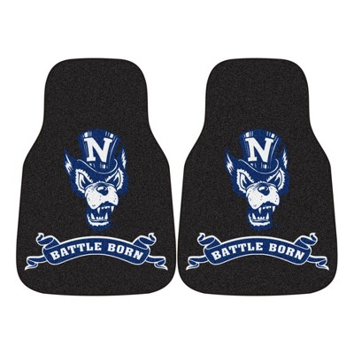 NCAA University of Nevada Wolf Pack Mascot Carpet Car Mat Set - 2pc