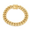 Steeltime 24" and 8.5" Men's 18k gold plated stainless steel Miami Cuban chain link set with box clasp 12mm - 3 of 4