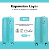 FATMOON Hardshell Suitcase Double Spinner Wheels PP Luggage Sets Lightweight Durable Suitcase with TSA Lock,3-Piece Set (20/24/28) - 4 of 4