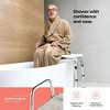 Transfer Bench for Bathtub - Adjustable Shower Chair for Elderly and Disabled, Holds Up to 400 lbs, Safe and Easy Transfer, White - MedicalKingUsa - 3 of 4