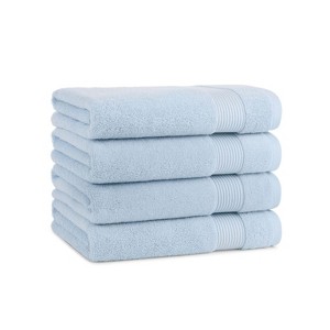 Host & Home Cotton Luxury Bath Towels (4 Pack), 27x54, Quick-Drying, Dobby Border - 1 of 4