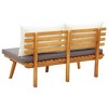 vidaXL Patio Bench with Cushion, 45.3" Solid Acacia Wood - 4 of 4