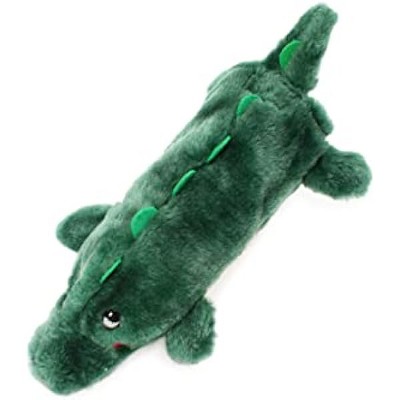 ZippyPaws Bottle Crusherz - Interactive Dog Toys, Squeaky Plush Pet Toy for All Breeds, Crinkle Water Bottle Toy - Alligator