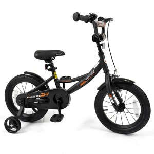 Costway 14" Kids Bike with Removable Training Wheels Adjustable Seat & Handlebar Handbrake - 1 of 4