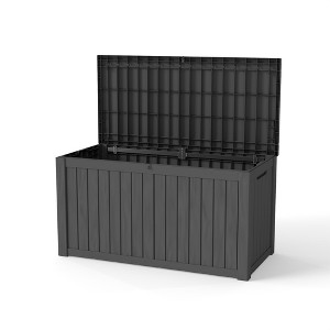 Decksplore150 Gallon Resin Deck Box, Waterproof Ourdoor Storage Container for Pool Accessories, Patio Garden Tools - 1 of 4