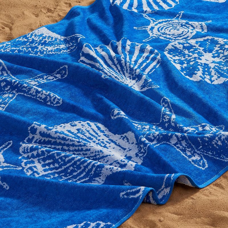 Cotton Jacquard Printed Beach Towel 2 Pack - Great Bay Home, 4 of 9
