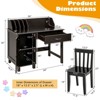 Infans Kids Wooden Study Desk & Chair Writing Table w/Drawer Storage Cabinet - 2 of 4