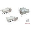 Convertible Sofa Bed, 3-in-1 Multi-Functional Velvet Sleeper Couch Pull-Out Bed, 47in Loveseat Chaise Lounge with Adjustable Backrest,Small Space - 4 of 4