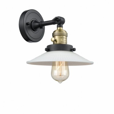 Halophane - 1 Light Wall Sconce In Industrial Style-8 Inches Tall and 8.5 Inches Wide