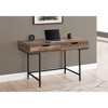 Vynxaria Brown Computer Desk Office Table for Home Office Storage Drawers for Laptop Work Essentials - 3 of 4