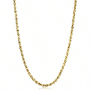 Filled Rope Chain Necklace for Men and Women 2.1 mm, 3.2 mm, 4.2 mm, 6 mm thoughtful choice for loved ones. - 1 of 4