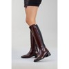 Rochos Burgundy Patent Stretch Leather Boot (Women) | Forever & Always Shoes - 2 of 4