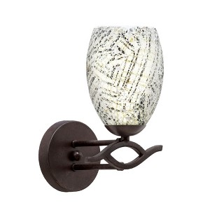 Toltec Lighting Revo 1 - Light Sconce in  Dark Granite with 5" Natural Fusion Shade - 1 of 1