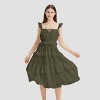 Women's Ruffle Sleeve Tiered Midi A-Line Dress - Universal Thread™ - 3 of 3