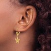 Black Bow Jewelry 12mm Textured Starfish Lever Back Earrings in 14k Yellow Gold - 3 of 4