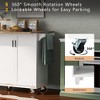 55.7'' Large Kitchen Island with Power Outlet,2 Drop Leaf,Rolling Kitchen Cart on 5 Wheels, Spice & Towel Rack for Kitchen, Dining Room - 3 of 4