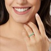 Ross-Simons Turquoise Ring With Diamond Accents in 10kt Yellow Gold Size 7 - 2 of 4