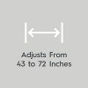 Rustproof 43” to 72” Adjustable Tension Decorative Shower Curtain Rod, Brass - 4 of 4