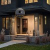 C Cattleya Matte Black Integrated LED Outdoor Hardwired Wall Lantern Sconces with Ripple Tempered Glass - 3 of 4