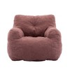 Bean Bag Chair, Teddy Fabric Ultra Soft Bean Bag Lazy Sofa, High Density Foam Padded Modern Accent Chair, Comfortable Cozy Beanbag Chair - 3 of 4