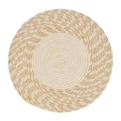 Natural Hand Braided Cotton Round Placemats, Set of 4