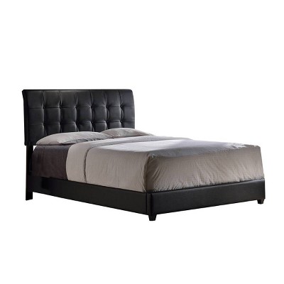 Lusso Bed Set w/Rails - Black (Full)