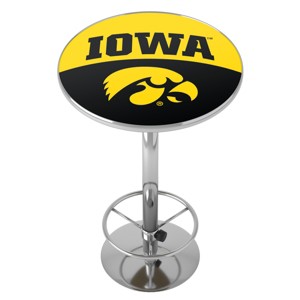 University of Iowa Logo Bar Table with Footrest - 1 of 4