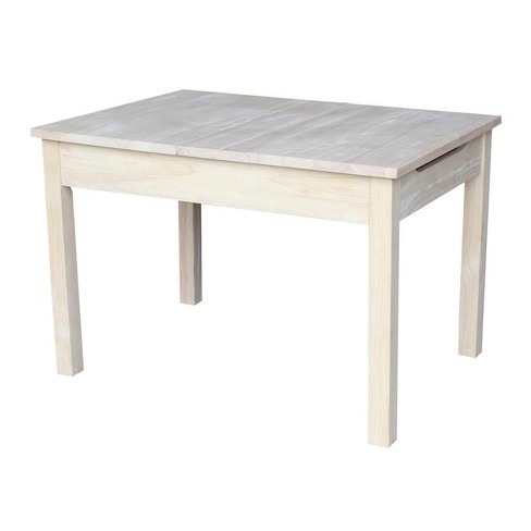 International Concepts Table With Lift Up Top For Storage Unfinished Target