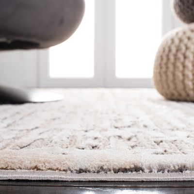 Mayflower Beige and Gray Power Loomed Runner Rug
