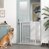 PawHut Dog Gate, 30"-41" Extra Wide Walk Through Pet Gate w/ Cat Door, 3-Inch & 5.5-Inch Extension Kits, Pressure Mounted - 2 of 4