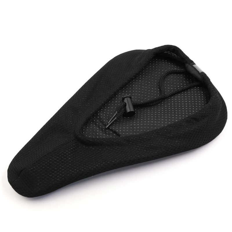 Unique Bargains Bike Bicycle Soft Comfort Silicone Padded Saddle Seat Cover Cushion Pad Blue, 3 of 6