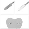 Unique Bargains Durable Heart Foundation Spatula and Palette Set Silver Tone - 3 of 4