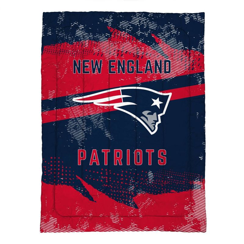 NFL New England Patriots Slanted Stripe Twin Bed in a Bag Set - 4pc, 2 of 4