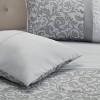 GlasFlength Bedding Sets Alternative Ultra Soft Puffy Bedding Embroidered 8 Piece Comforter Set Grey King, Gray, 22.05"*18.9"*13.78" - 3 of 4