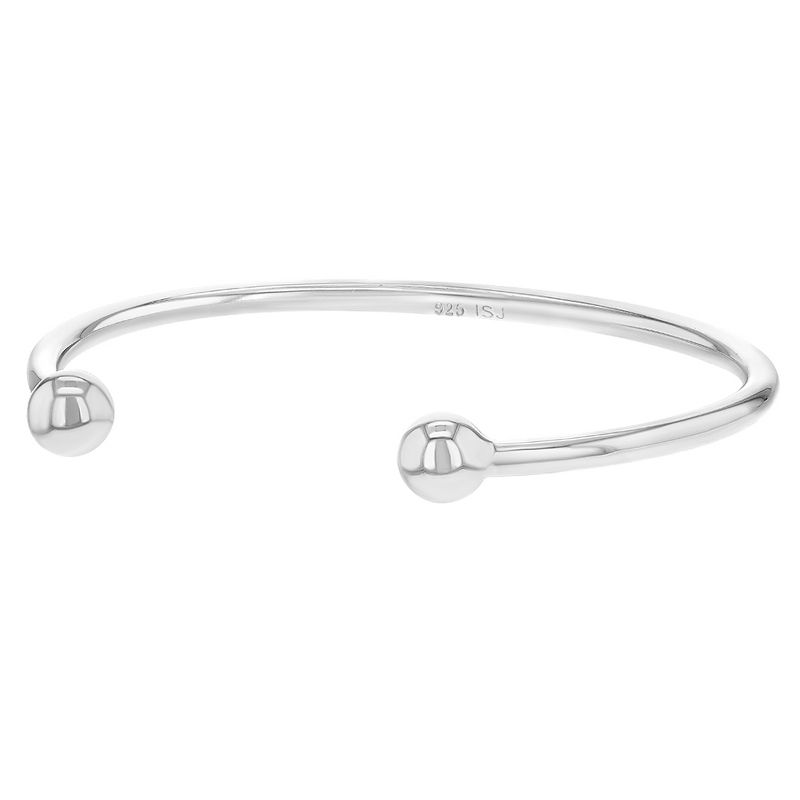 Baby Girls' Classic Ball Cuff Bracelet Sterling Silver - In Season Jewelry, 2 of 5