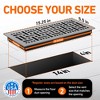 Home Intuition Basketweave Floor Vent Cover 4X14 Inch with Mesh Cover Trap Heat and Air Walkable Metal Floor Vent for HVAC Duct, Light Grey - 4 of 4