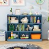 Costway 3-tier Open Bookcase 8-Cube Bookshelf Storage Display Cabinet French Oak Gray/White/Yellow/Natural/Blue/Green - 4 of 4