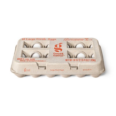 Grade A Large Eggs - 18ct - Good & Gather™
