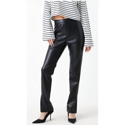 Women's Pu Slit Leggings - Grey Lab