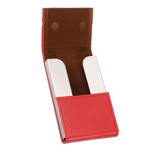 Unique Bargains PU Leather Magnetic Closure Business Card Holder - 1 of 4