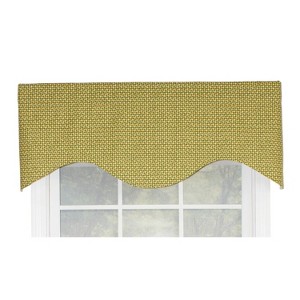 RLF Home Cabana Cornice 100% Cotton with Fully Lined 3" Rod Pocket Valnance for Windows 50" x 17" Sage - 1 of 4