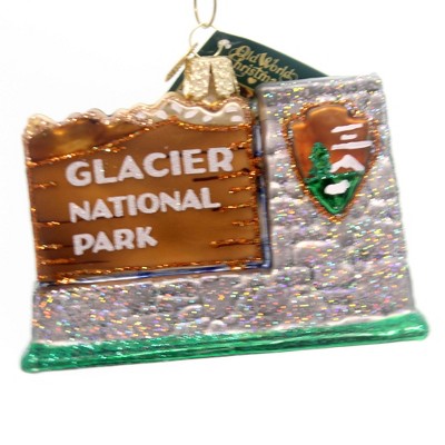 Old World Christmas 3.0 Inch Glacier National Park Montana Wildlife Lakes Tree Ornaments