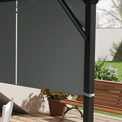 Dark Gray UV Protection Polyester Pergola Canopy Replacement